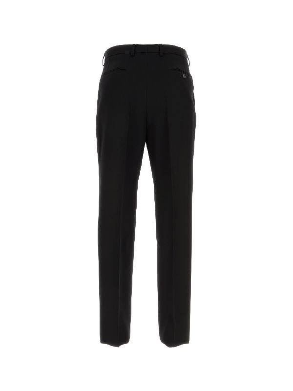 Cigarette Wool Tailored Pants