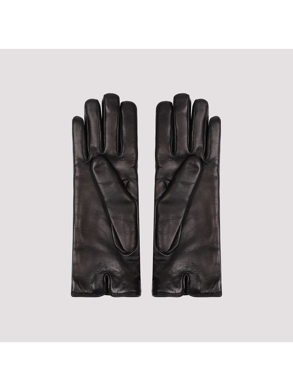 Horsebit Detail Leather Gloves