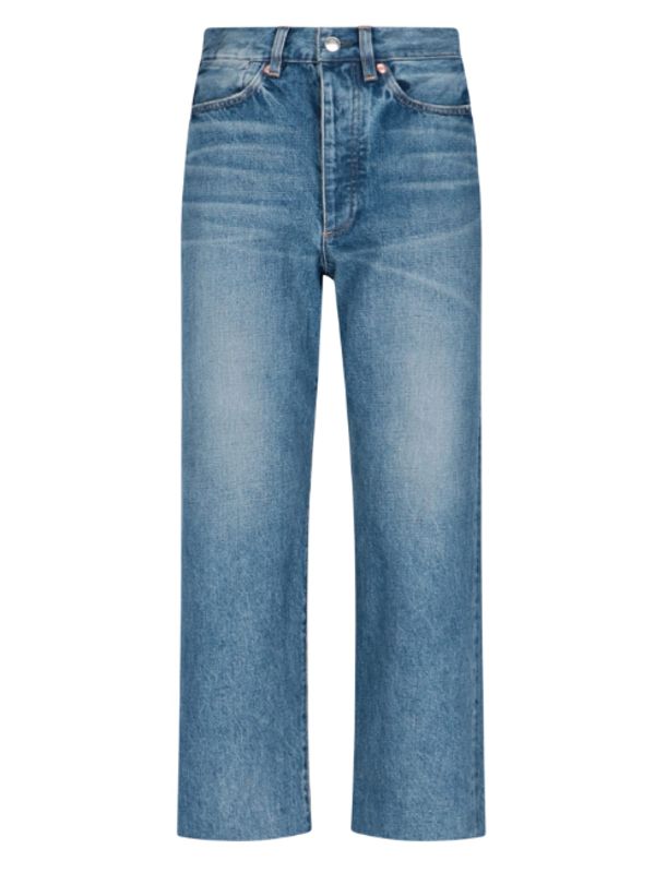 Washed Crop Denim Pants