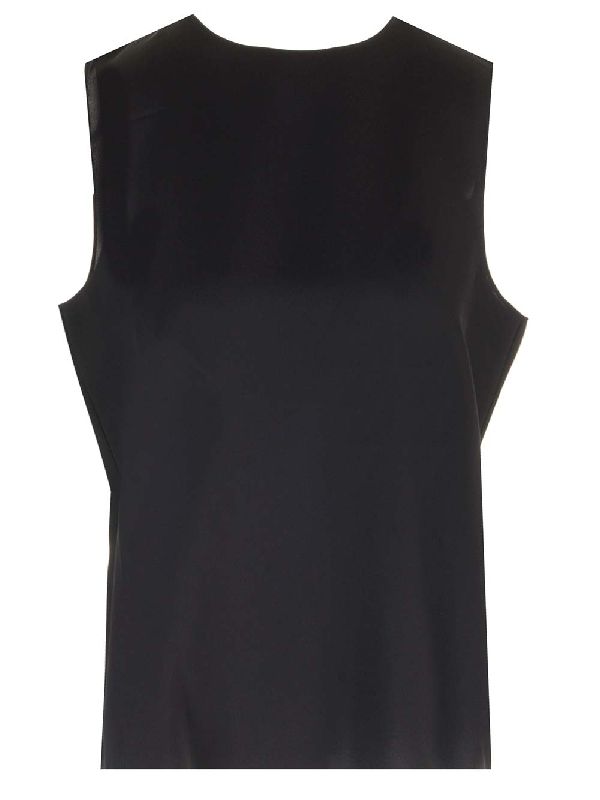 Crewneck Silk
  Sleeveless Top