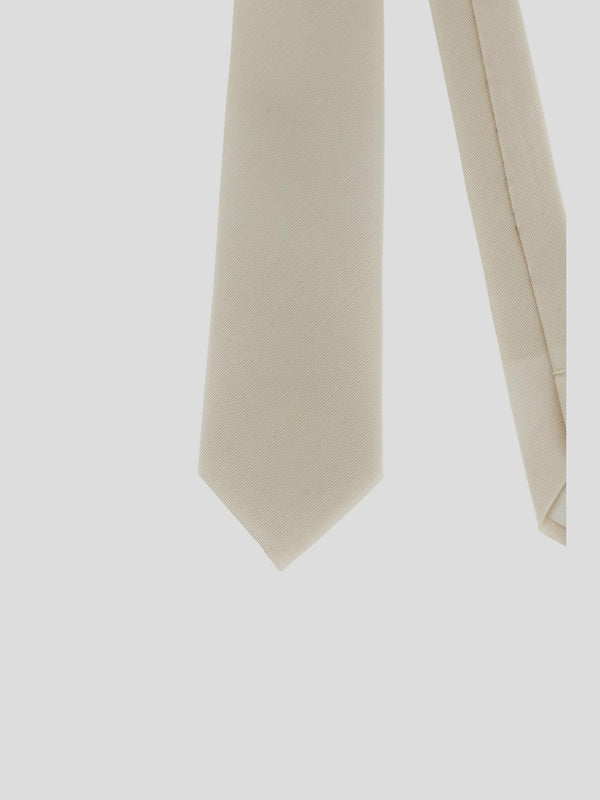 White Silk Necktie