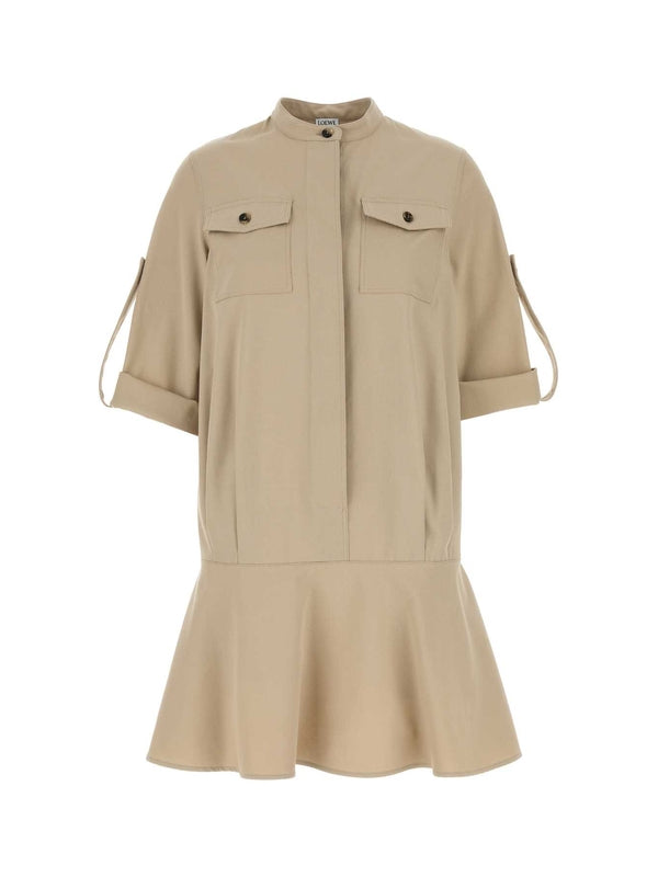 Back Logo Patch Flare Mini Dress