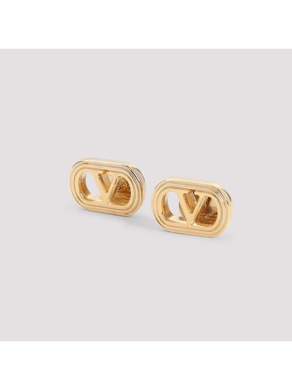 V Logo Stud Earrings