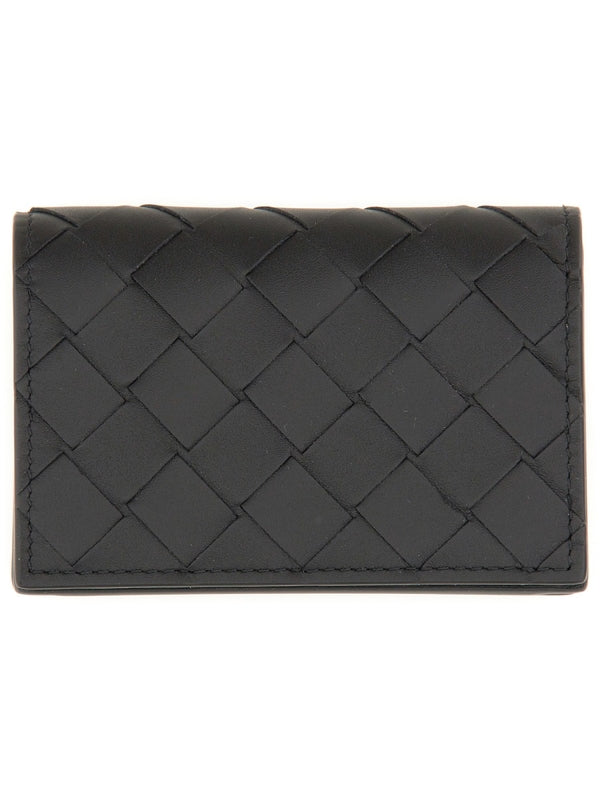 Intrecciato Leather Card Holder