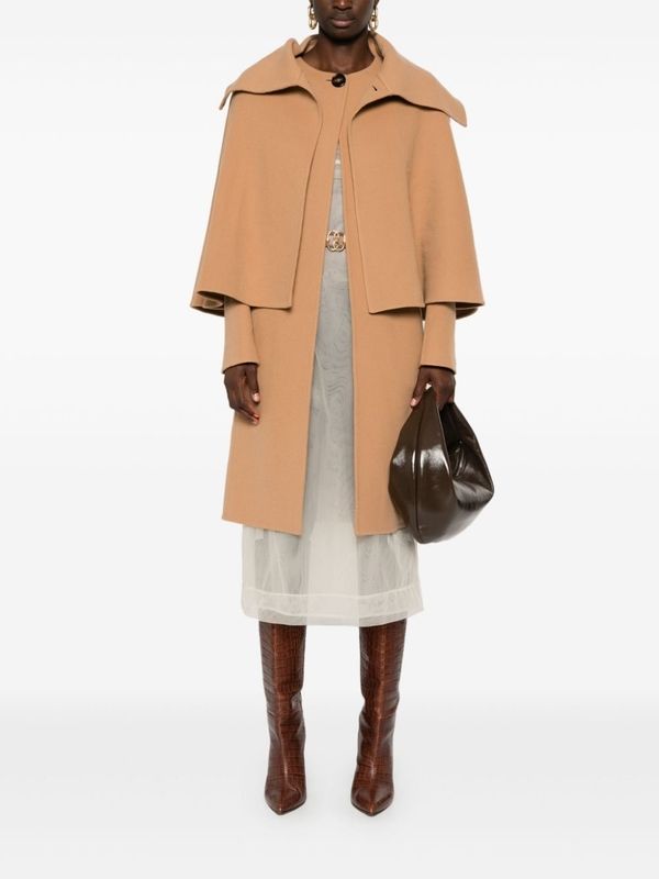 Wool Cashmere Cape Coat