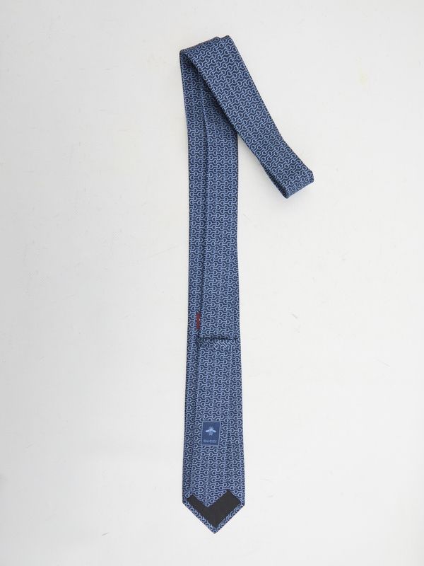 Horsebit Jacquard Silk Tie