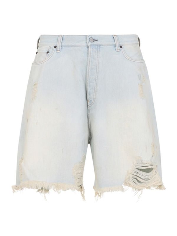 Distress Detail Denim Shorts