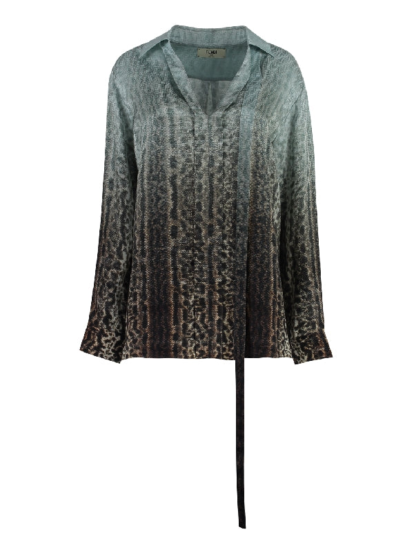 Animal Printing Silk Shirt