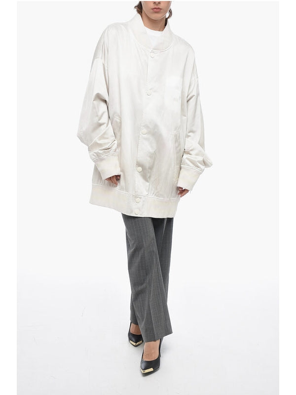 Oversized Cotton Blend Bomber