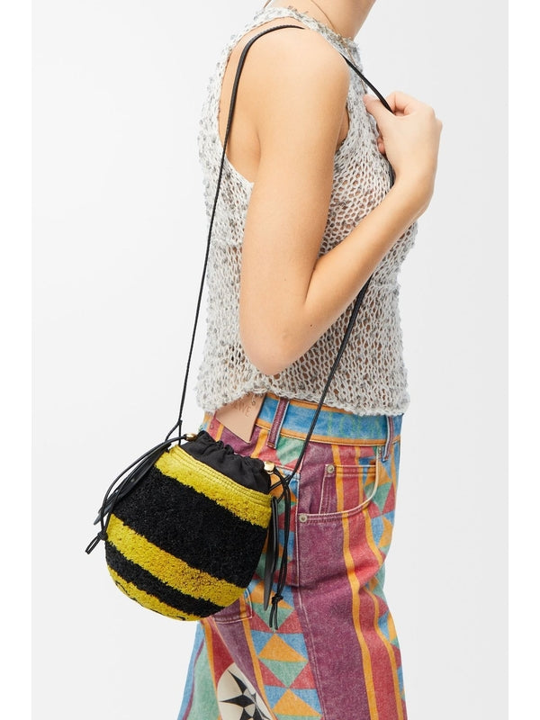 Loewe Yellow Black Bucket Bags