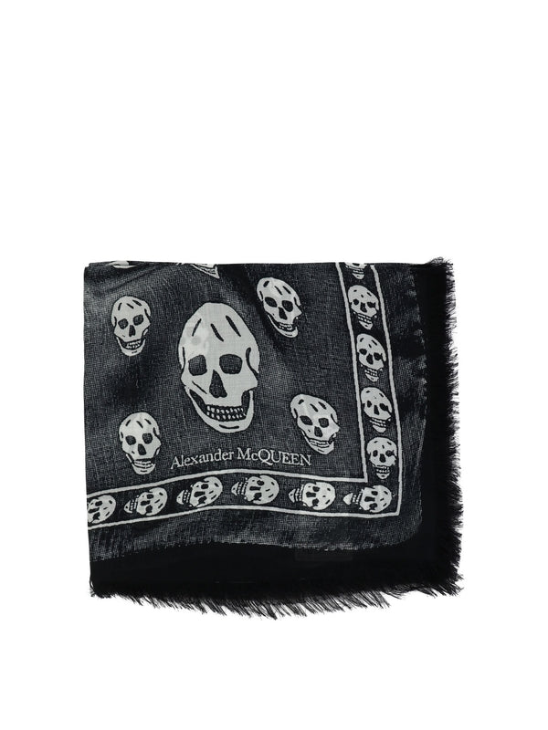 Alexander Mcqueen Black Other Fabric Mufflers