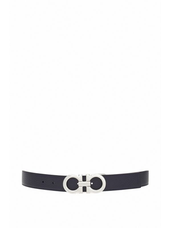 Gancini Buckle Reversible Leather Belt