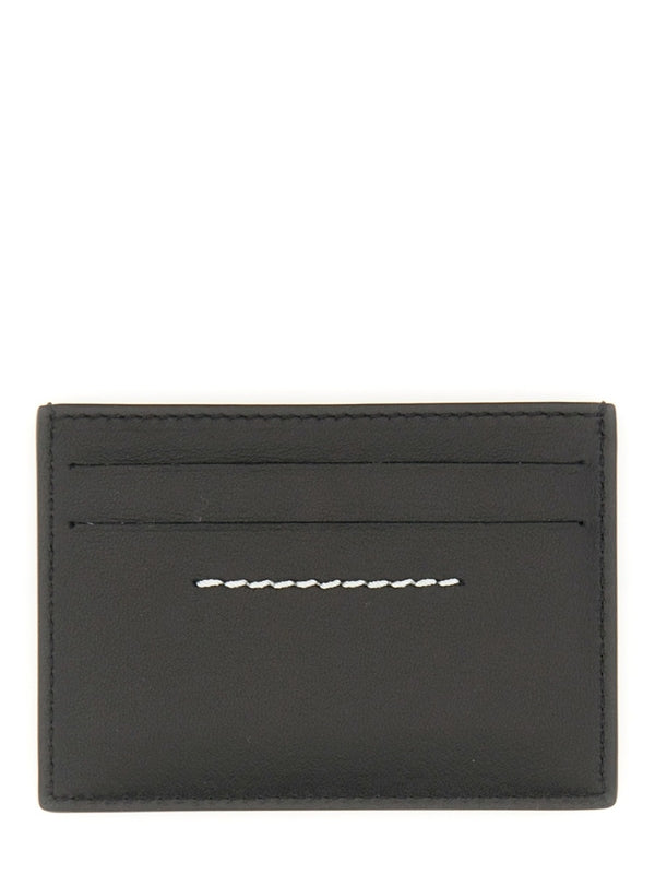 Number Logo Leather Card Holder