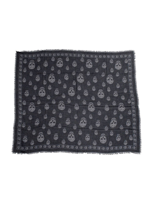 Alexander Mcqueen Black Silk Mufflers