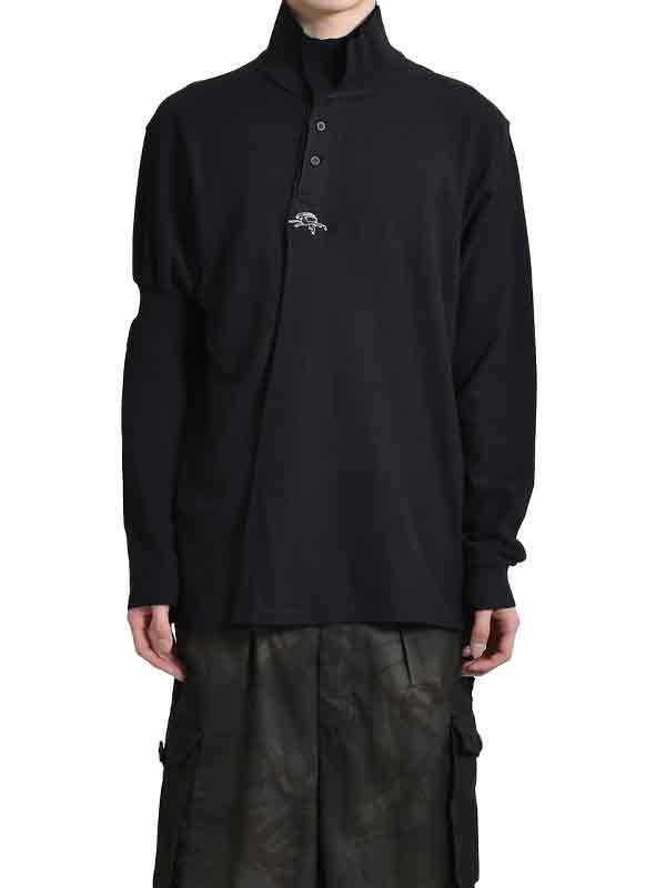 Wrapped Long Sleeve Polo Shirt