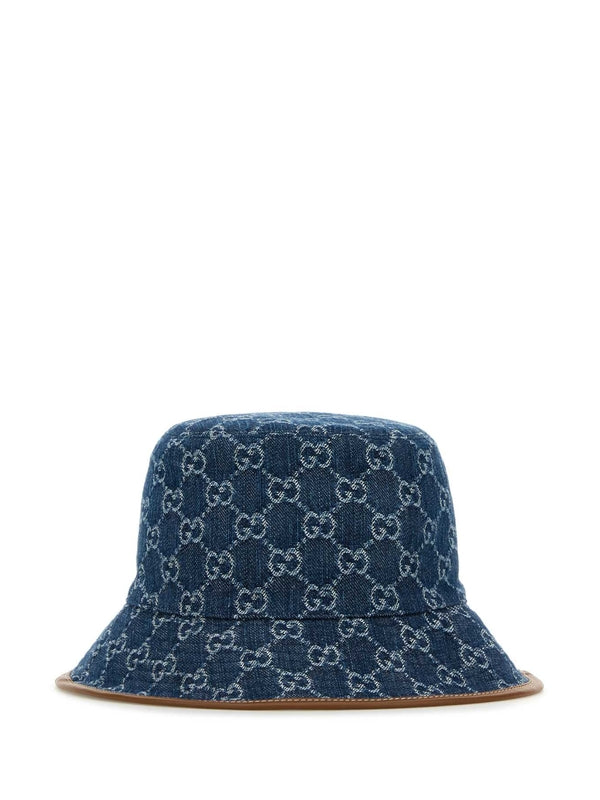 GG Pattern Denim Bucket Hat