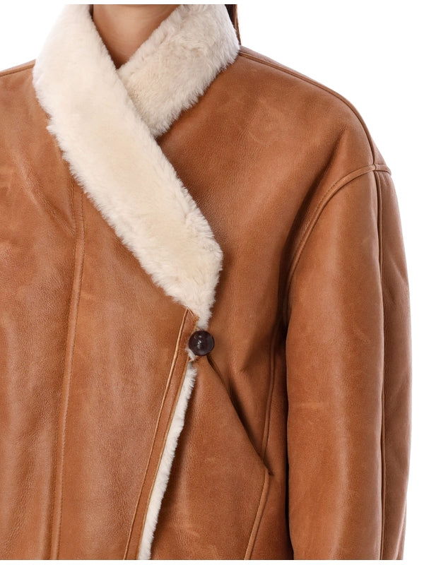 Eriana Leather Crop Mustang Jacket