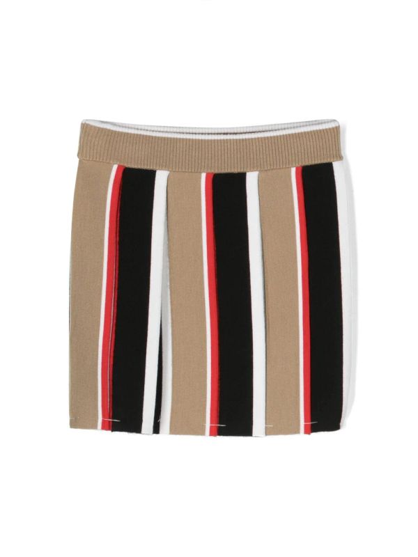 Logo Multicolor Wool Skirt