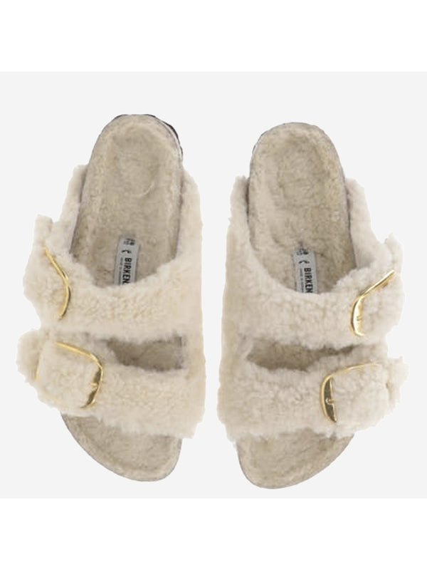 Arizona Big Buckle Shearling Sandals