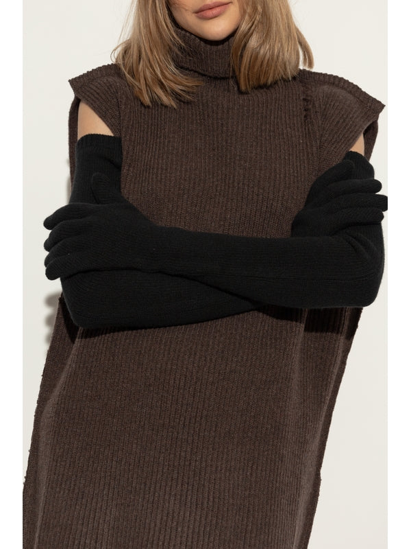 Rib Wool
  Cashmere Long Gloves