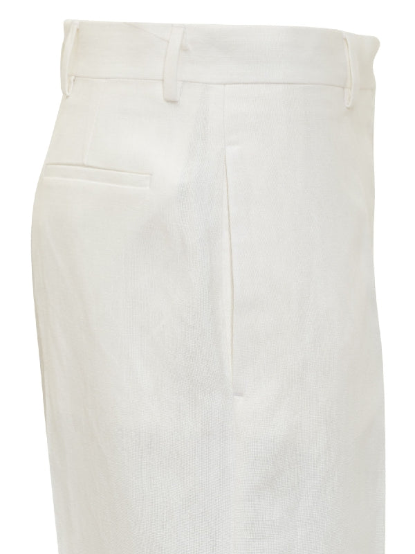 テーラードビスコースリネンパンツ