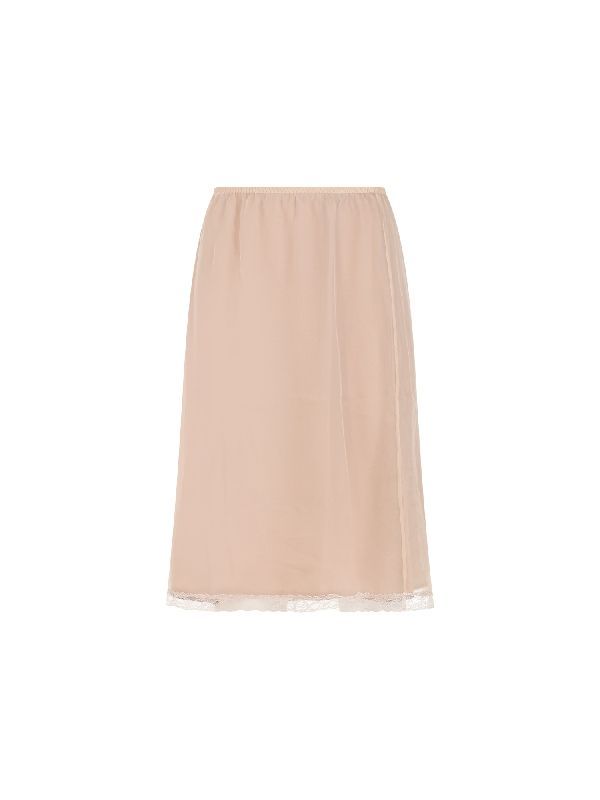 Sheer Lace Hem Skirt