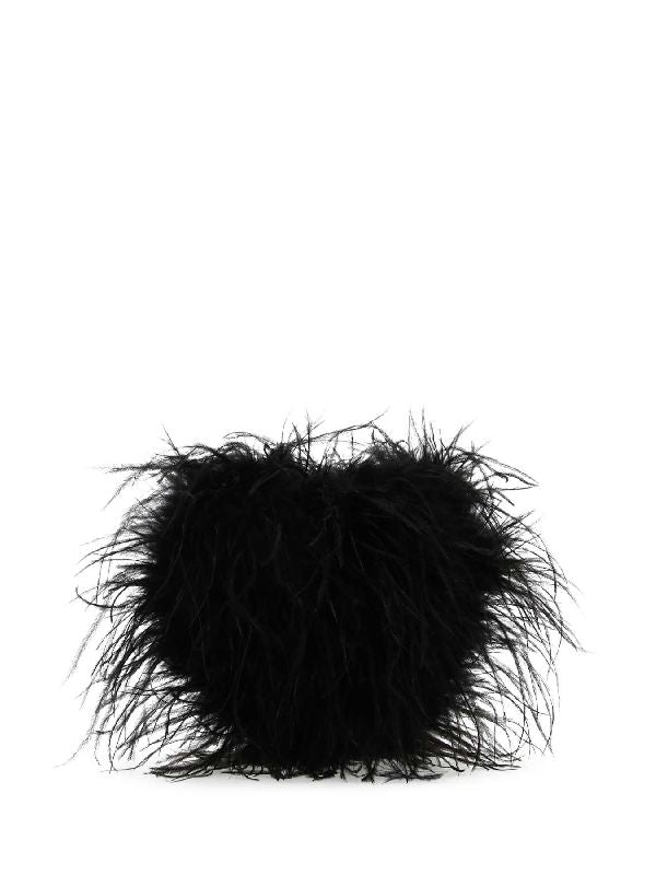 Heart Pillow Feather Clutch Bag
