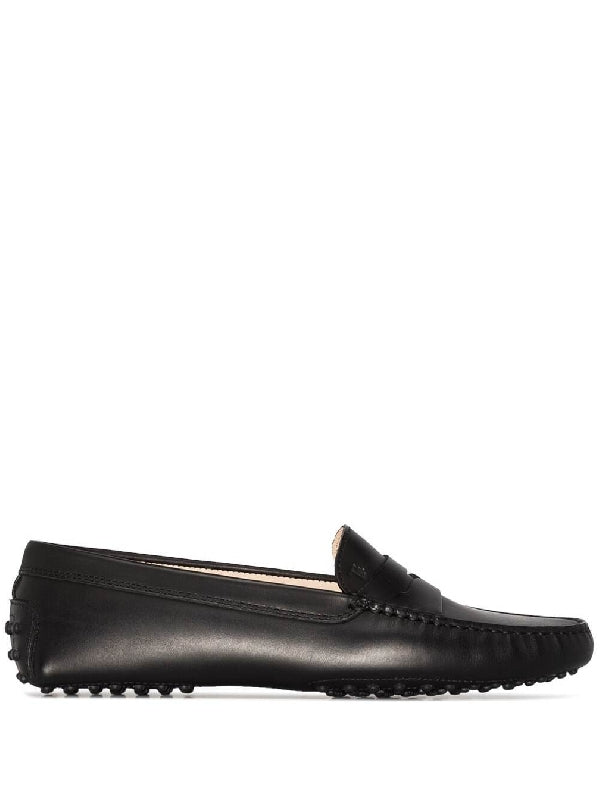 Black Leather Driving Loafers