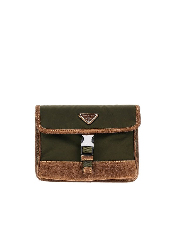 Prada Green Brown Wallet