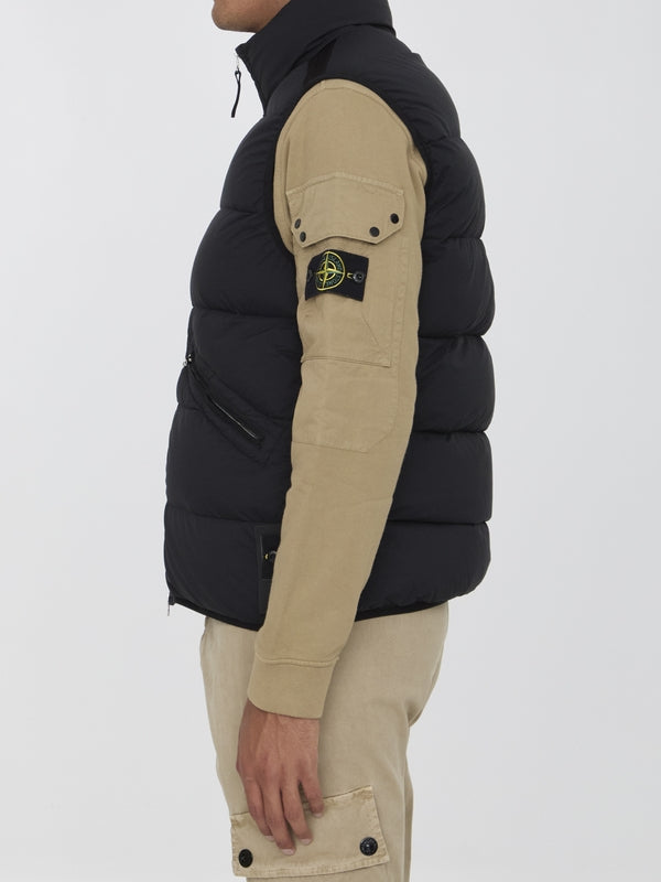 Zipper Pocket High-neck Padded Vest - Jente