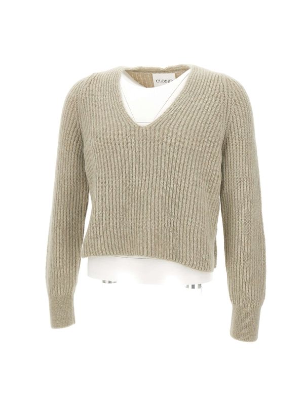 V-neck Alpaca Blend Knit