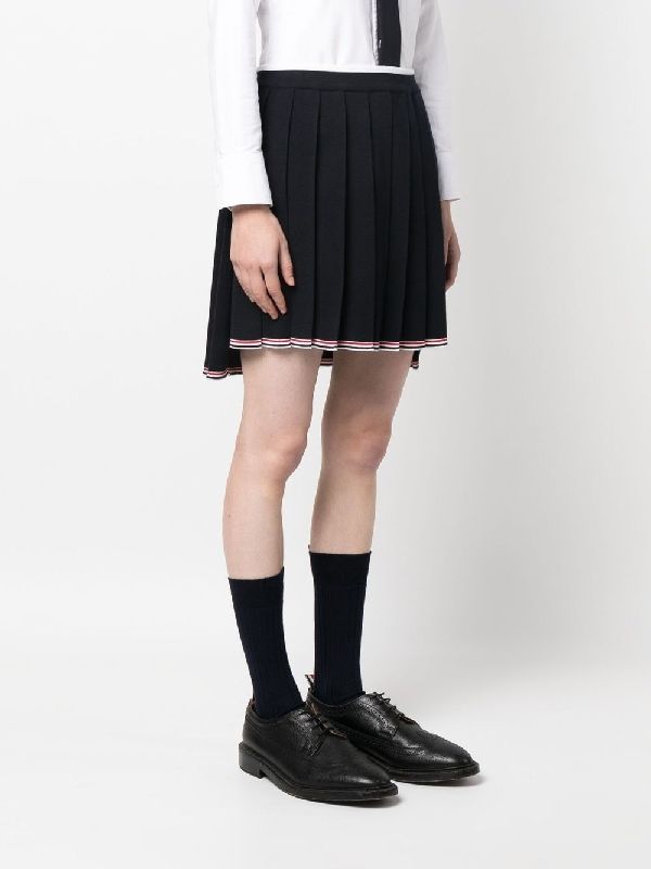 Rwb Wool Blend Pleated Skirt