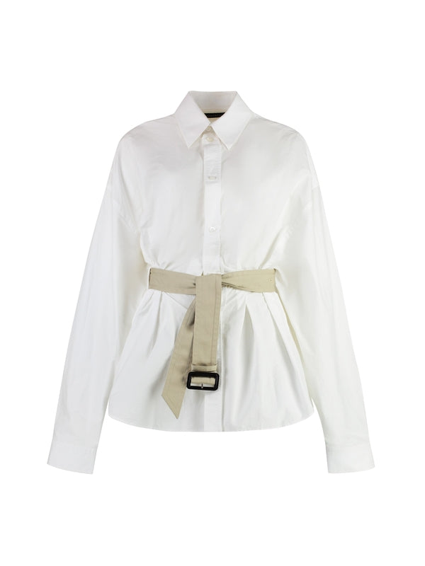 Waist Belt Cotton Shirt