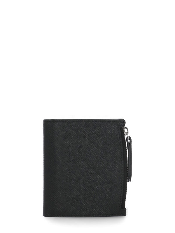 Stitch Leather Zip Wallet