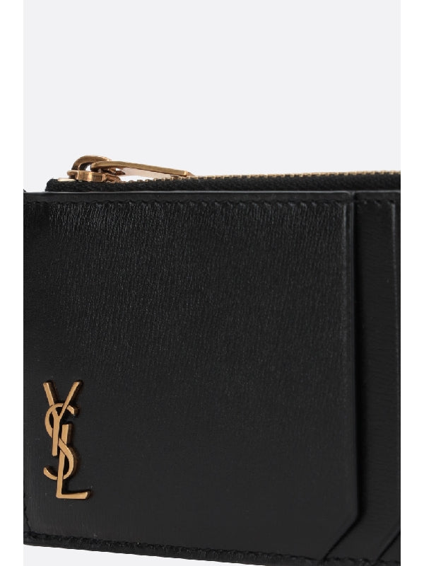 Cassandra Leather Zipper Card Wallet