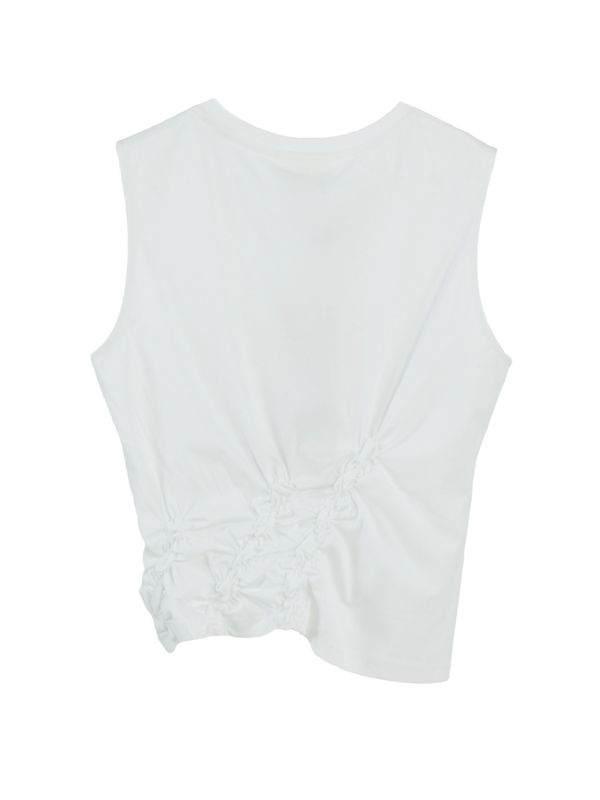 Gathering Cotton Sleeveless Top