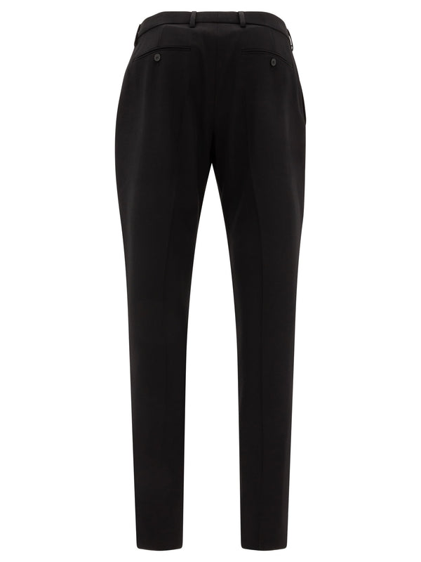 Black Slim Fit Wool Pants