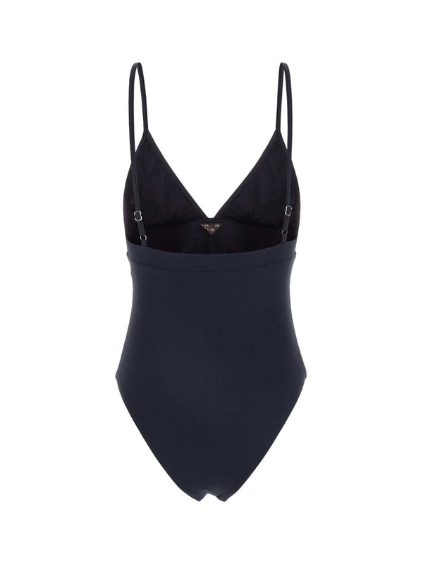 Triangle Logo Nylon One-Piece Swimsuit