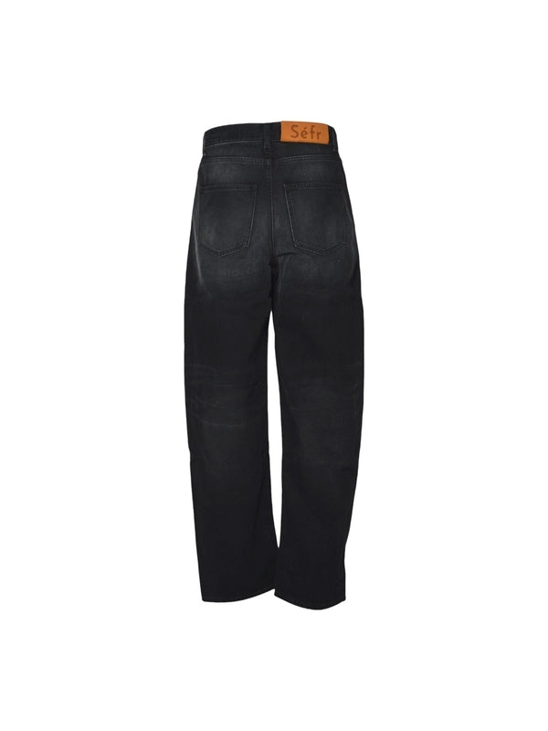 Atlas Cut Black Denim Pants