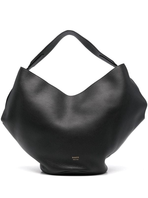 Lotus Leather Medium Tote Bag