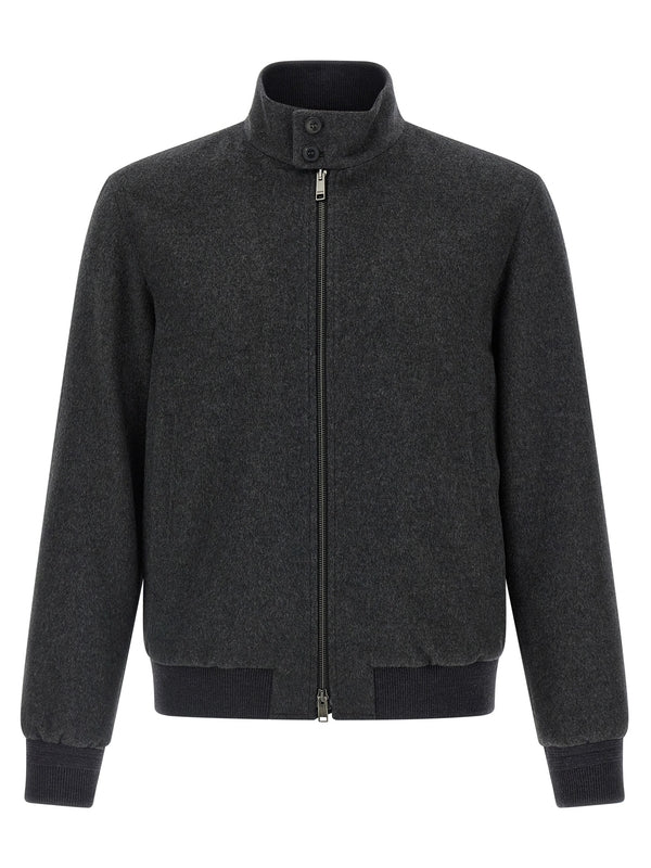 Z Zegna Grey Bomber