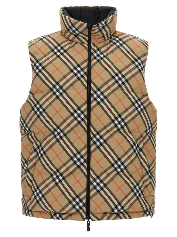 Burberry Checked Beige Down