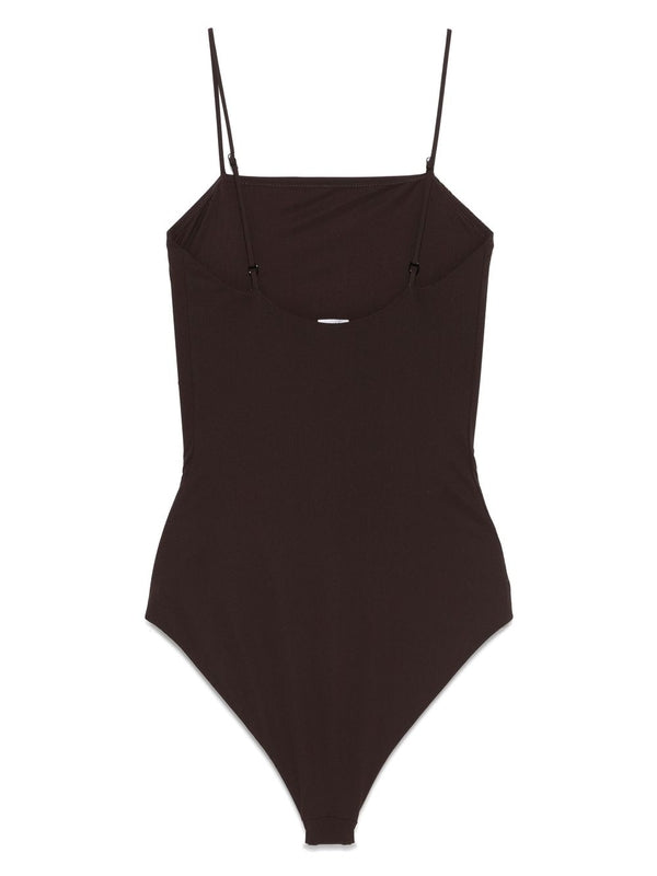 Strap Detail Nylon Blend Swimsuit