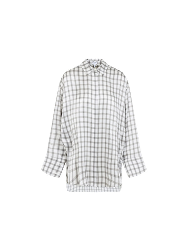 Check Pattern Silk Shirt