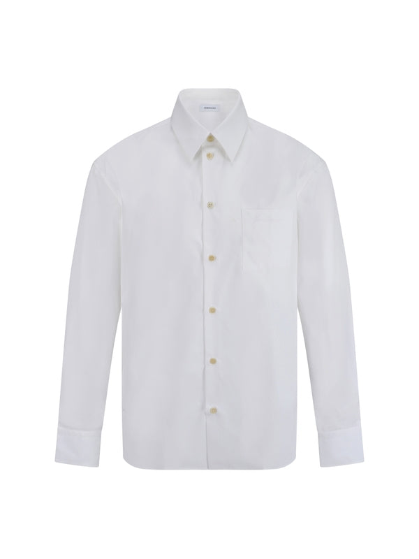 FERRAGAMO - Logo Embroidery Cotton Shirt - Jente