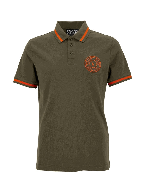 V Emblem Embroidery Polo Shirt