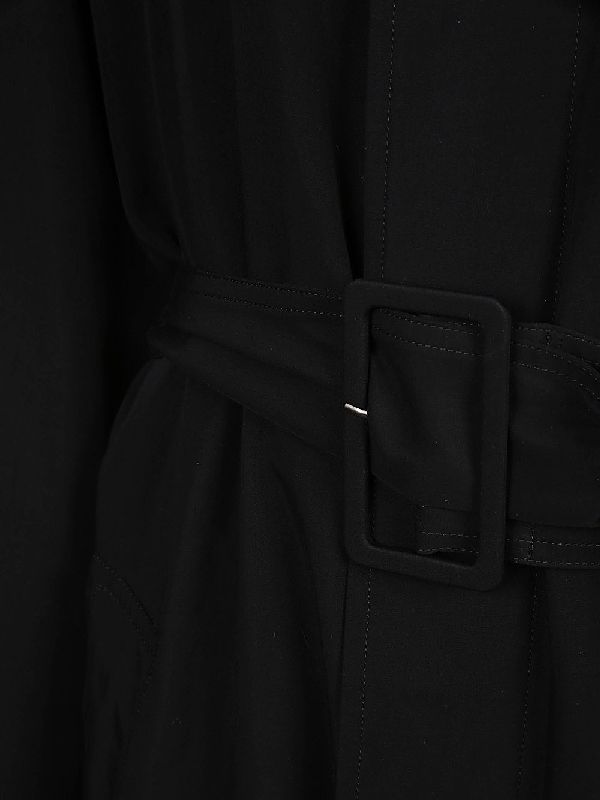 Black Belted Lyocell Coat