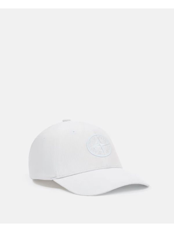 Stone Island White Ball Cap