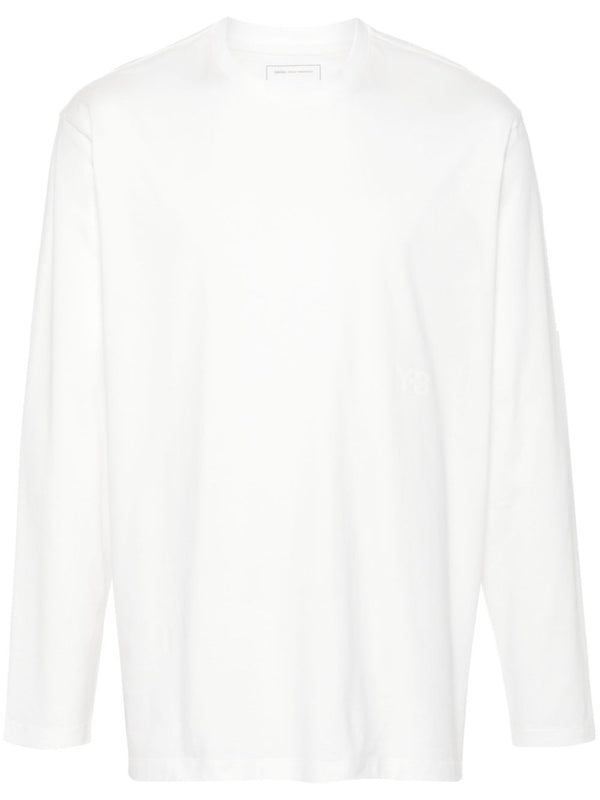 Y3 White Long Sleeve Top