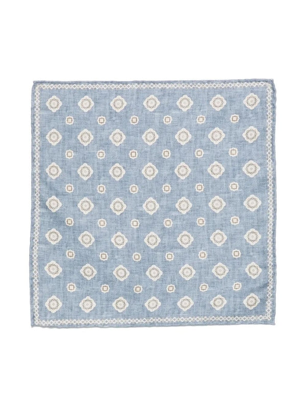 Patterned Linen Silk Scarf